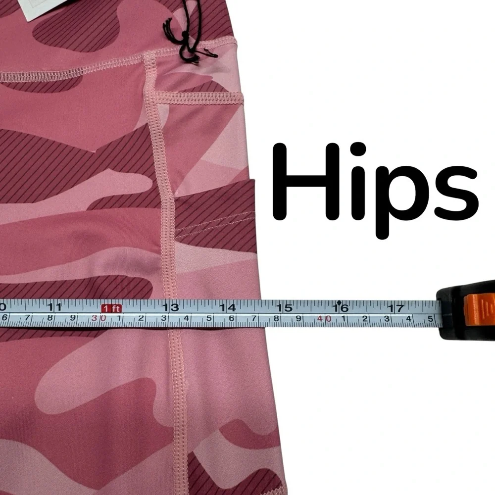 NWT ZYIA Pink Camo Pocket Light n Tight Hi-Rise Capris 20” Leggings Womens 4 - Picture 12 of 15